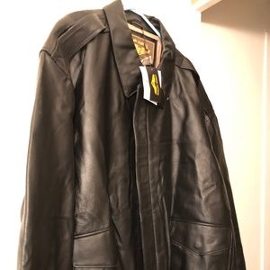 Men's Leather Jacket - Black - NWT